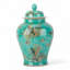 Turquoise Scenic Lidded Jar