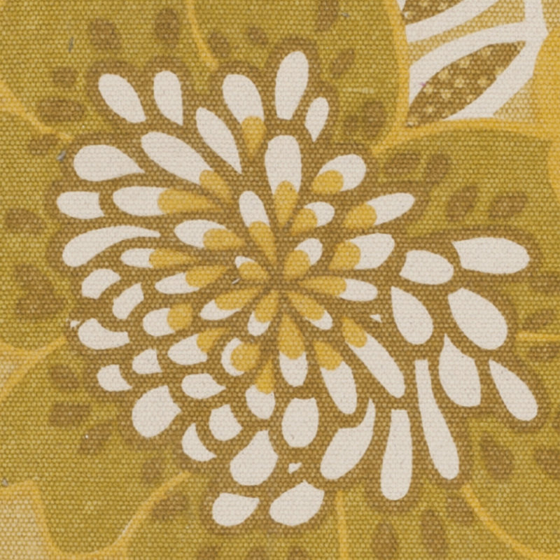Keene Citron / Blue Floral Rug, 4' x 6'