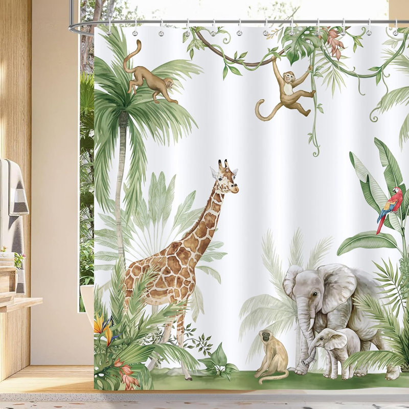 Rideau de douche Jungle Animal