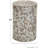 Handmade Mother Of Pearl Shell Geometric Mosaic Accent Table, Contemporary Side End Table
