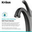 Kraus Arlo Single Hole 1-Handle WaterSense Bathroom Sink Faucet with Drain and Deck Plate-50585526