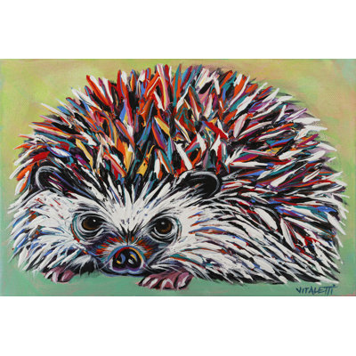Colorful Hedgehog I by Carolee Vitaletti - Wrapped Canvas Art Prints