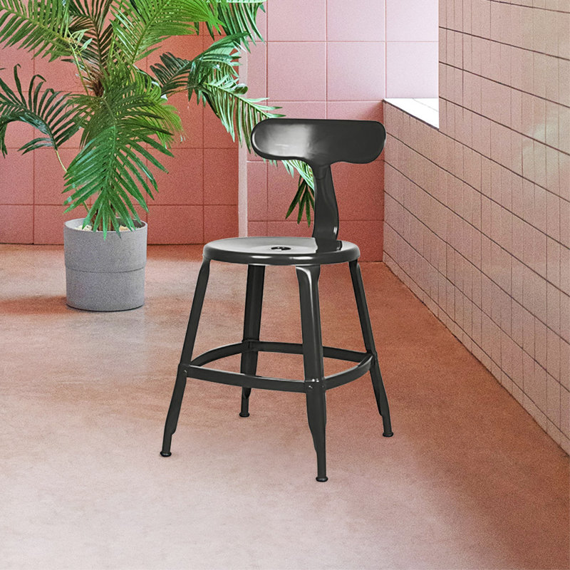 Chaise d'appoint en bronze industriel