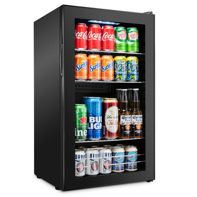 Mini réfrigérateur autoportant avec porte en verre Ivation 126 canettes Ivation