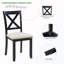 Ensemble de 4 chaises de salle à manger avec siège rembourré-278800672-278800673