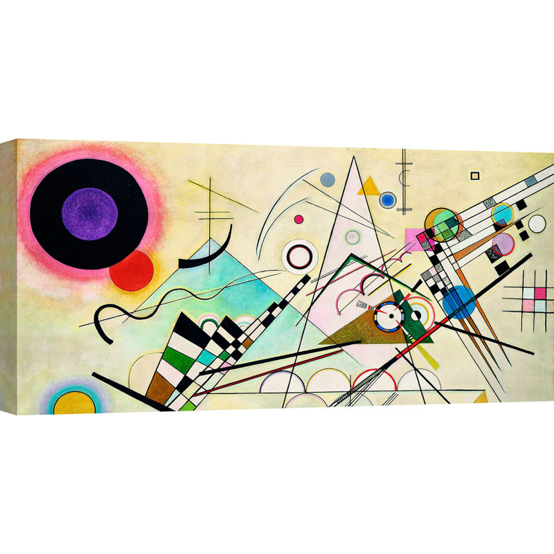 Composition VIII by Wassily Kandinsky - No Frame Print on Canvas, 50cm H x 100cm W x 4cm D