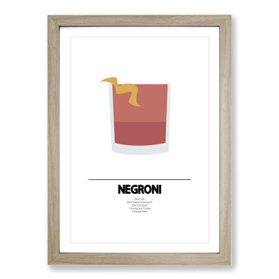 Negroni Cocktail - Picture Frame Typography