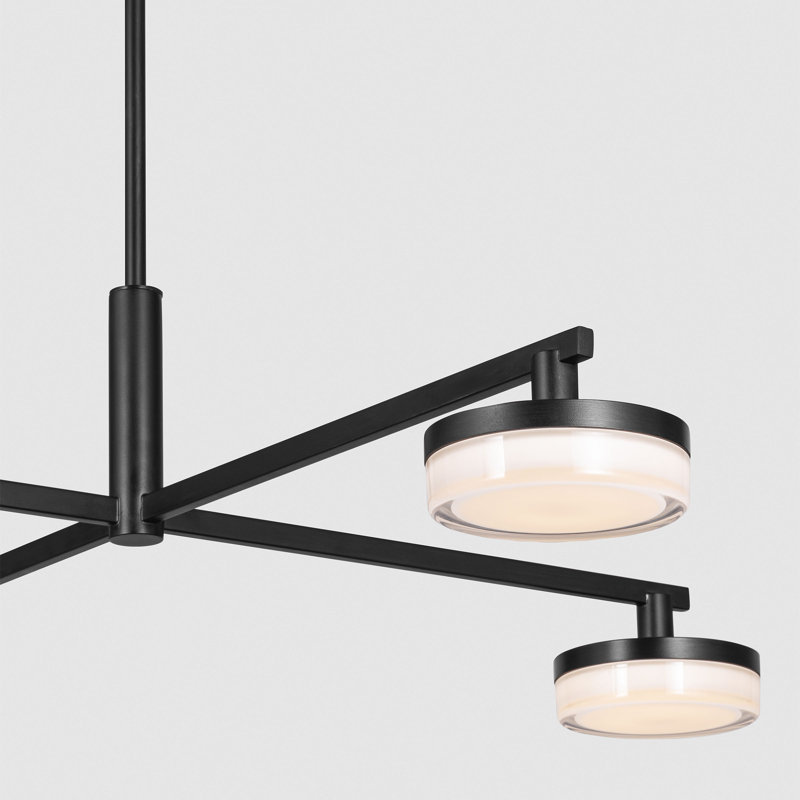 Sean Lavin Khan 4 Light Dining Room Chandelier With Silk Screen White Inside Clear Outside Shade, Aged Iron
