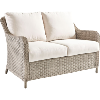 Sky 51.5'' High-Density Polyethylene (HDPE) Wicker Outdoor Loveseat