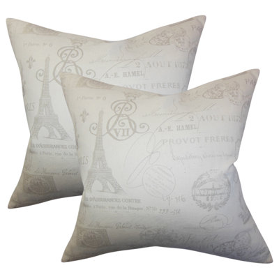 Cotton Reversible Throw Pillow