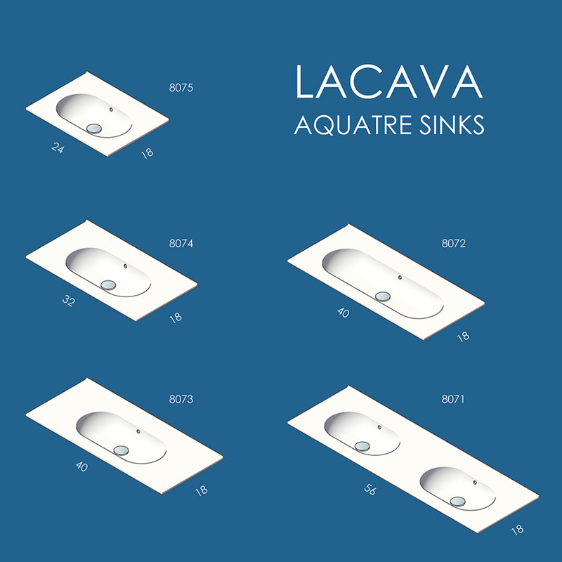 Aquatre 24'' W Single Vanity, Wall Mount, Matte Black, Matte White