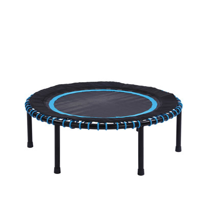 Trampoline de remise en forme 40 pouces pour adultes - Rebondisseur d'exercice silencieux avec élastiques durables, mini trampoline stable d'intérieur / extérieur pour l'entraînement cardio, capacité de poids de 330 lb