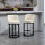 Ensemble de 2 tabourets de bar à hauteur de comptoir, tabourets de bar moderne avec dossier, tabourets de bar rembourrés en tissu de lin pour îlot de cuisine-1289967300-1289967302