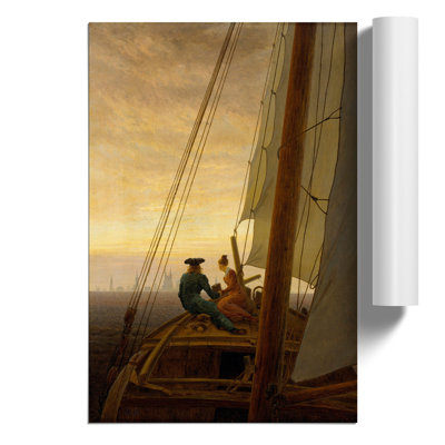 On The Sailing Boat by Caspar David Friedrich - No Frame Painting
