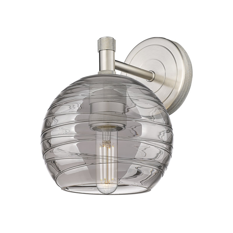 Applique murale 1 lumière Cribb, Nickel satiné