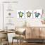 «Colorful Turtle Group Smudge», ensemble de 3 reproductions sur toile de 3 pièces par Artsy Sally-297704659
