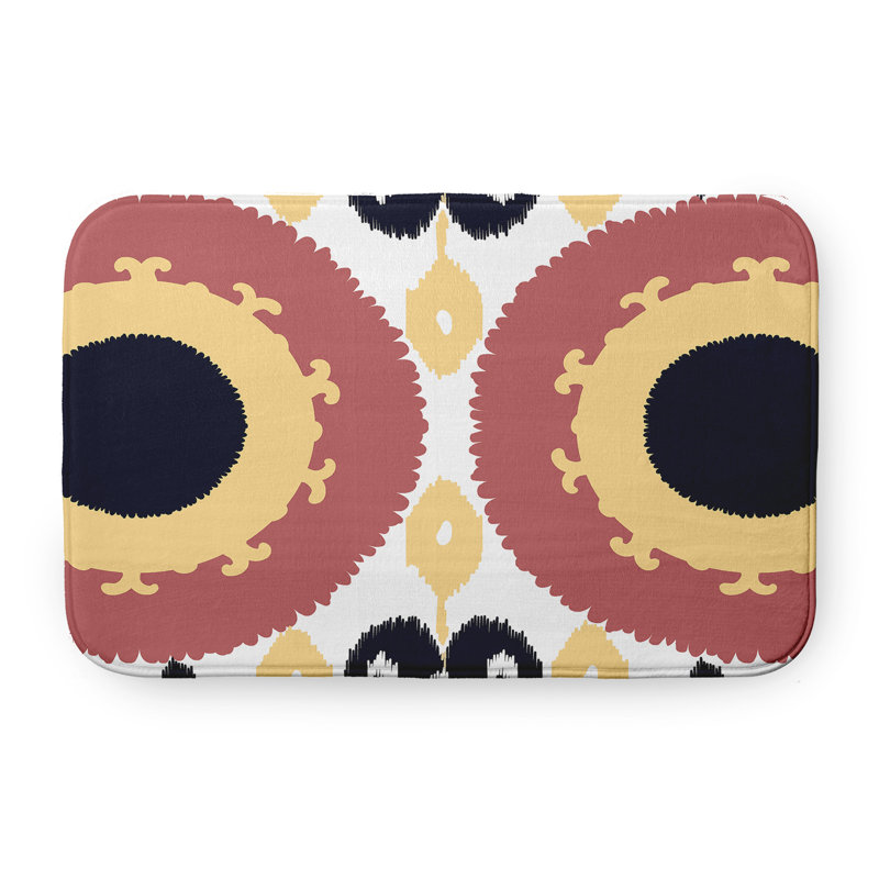Non-Slip Bath Mat, 21" W x 34" L, Orange