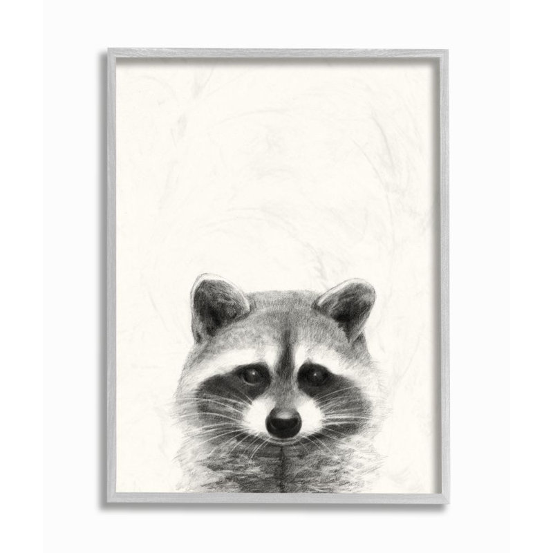 «Raccoon Portrait» par Victoria Borges - reproduction de dessin, Estampe numérique Farmhouse, H 20 po x l 16 po