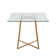 Beres Glass Top Metal Base Dining Table