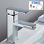 Modern Bathroom Basin Sink Tap Monobloc Mixer Taps Faucet Waterfall Chrome Brass