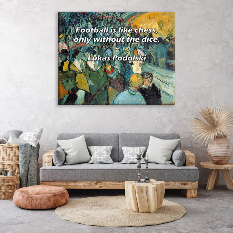 «Artsy Quote» par Lukas Podolski, toile tendue avec châssis, H 33 po x l 48 po