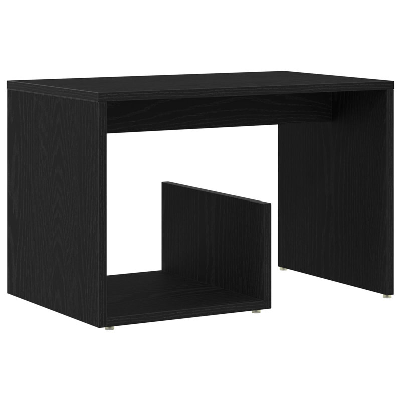 Gniya Floor Shelf End Table, Black Oak, Black Oak