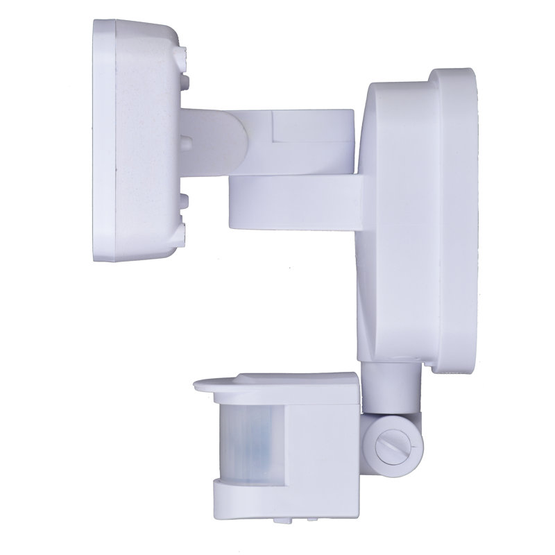 Outdoor Security 2 - Head LED Hardwired Dusk to Dawn Outdoor Security Flood Light with Motion Sensor and Timer, White