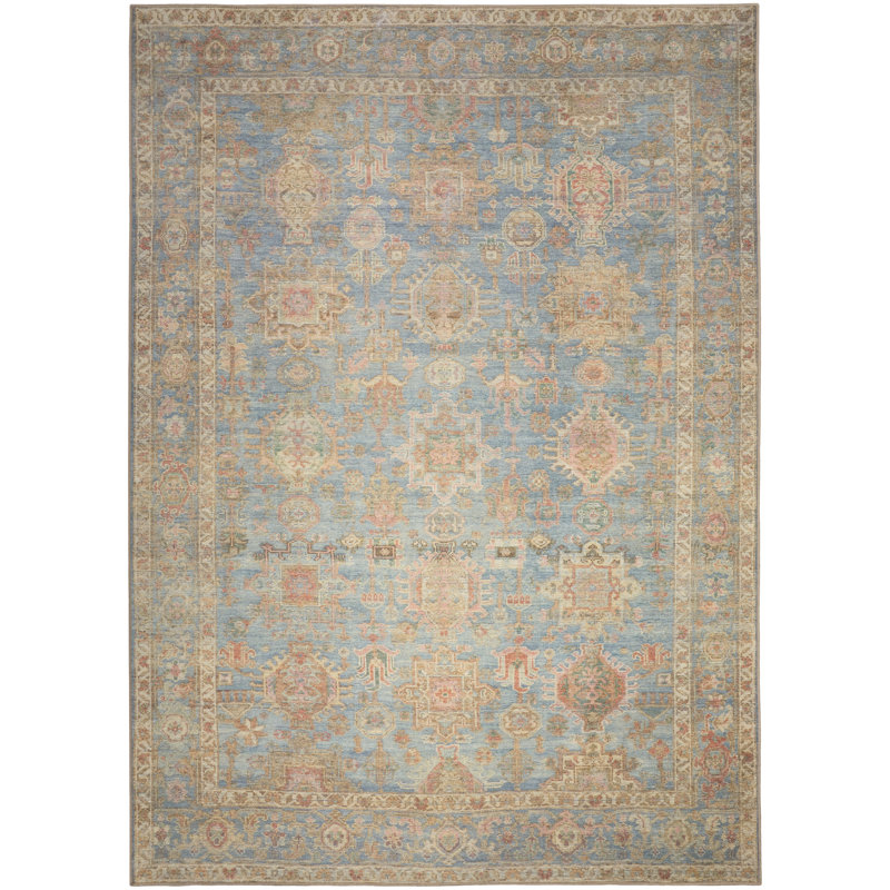 Heriberto Machine Washable Vintage Area Rug, Rectangle 4' x 6'