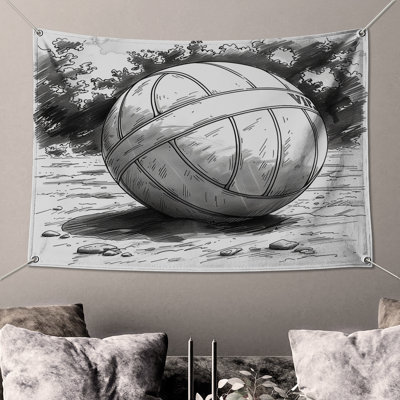 Volleyball Wall Tapestry -  Sports Wall Decor