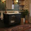 Ensemble de meuble-lavabo 24 po avec lavabo, armoire de rangement à 2 tiroirs et porte vitrée, unité murale étanche (beige / noir / blanc)-2141046514