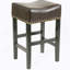 Tabouret de comptoir 30 po en cuir brun sans dossier (ensemble de 2)