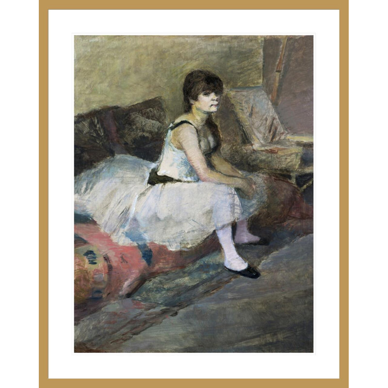 «Dancer at Rest» par Edgar Degas, impression giclée encadrée, H 41,5 po x l 33,13 po