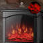 E Cairns 35.2cm W Black Electric Fireplace