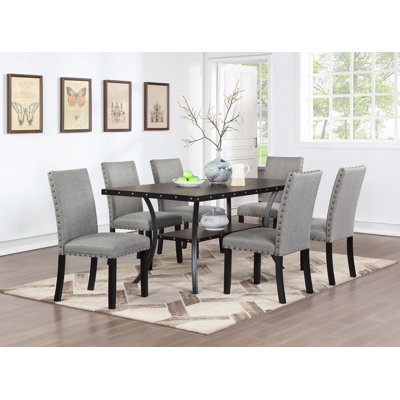 Dining Room Furniture Storage Shelve 7Pc Dining Set