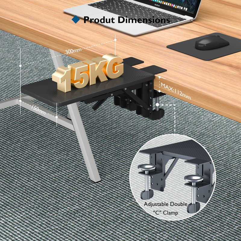 1.2cm H x 15cm W Desk Keyboard Tray/Drawer