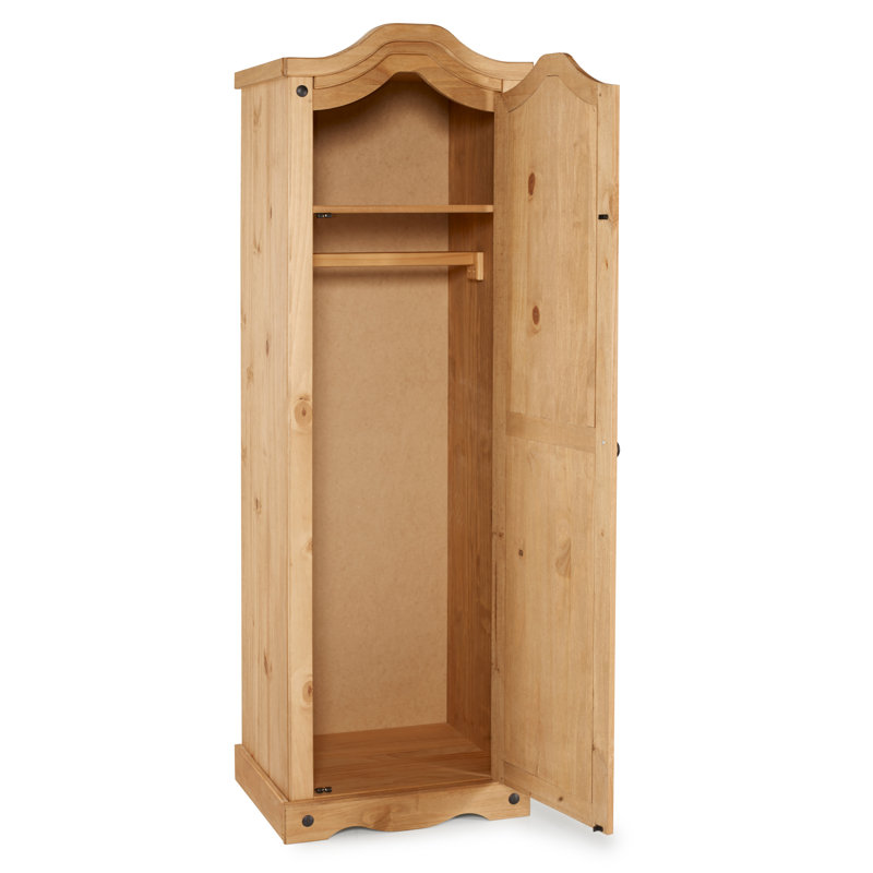 Palmea 1 Door Wardrobe, Antique Wax