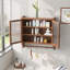 Armoire murale 24,8 "à deux portes avec trois niveaux de rangement et porte-serviettes-33531549