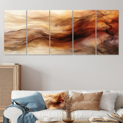 Cotie - Encre liquide, art mural abstrait, 5 pièces