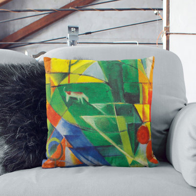 Landscape With Animals Square Throw Cushion