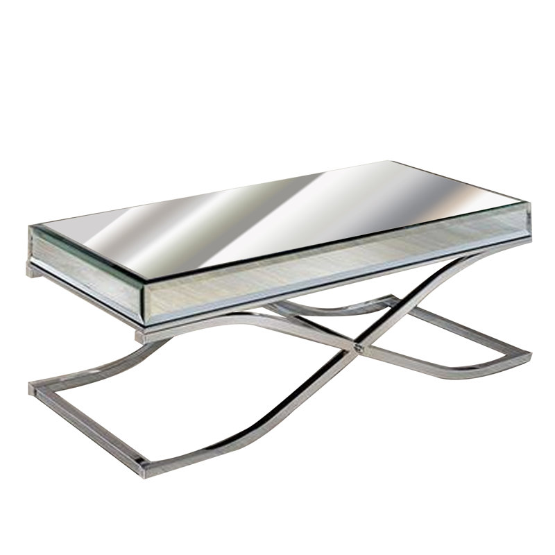 Jeffery Glass Top Coffee Table, Chrome