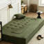 Canapé pliable vert vintage en velours côtelé pour salon et chambre-129747802