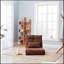 Canapé-lit rabattable, canapé de plancher réglable avec un oreiller, 5 positions inclinables