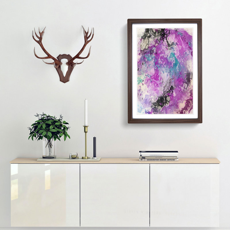 Nothing Forever in Abstract - Picture Frame Graphic Art Print, Walnut Framed, 65cm H x 48cm W x 2cm D