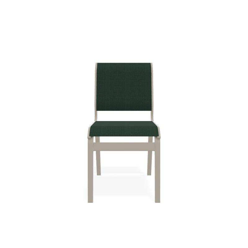 Chaise d'appoint de salle à manger Hiraku, Désert texturé, Vert forêt 22D Sunbrella® vert