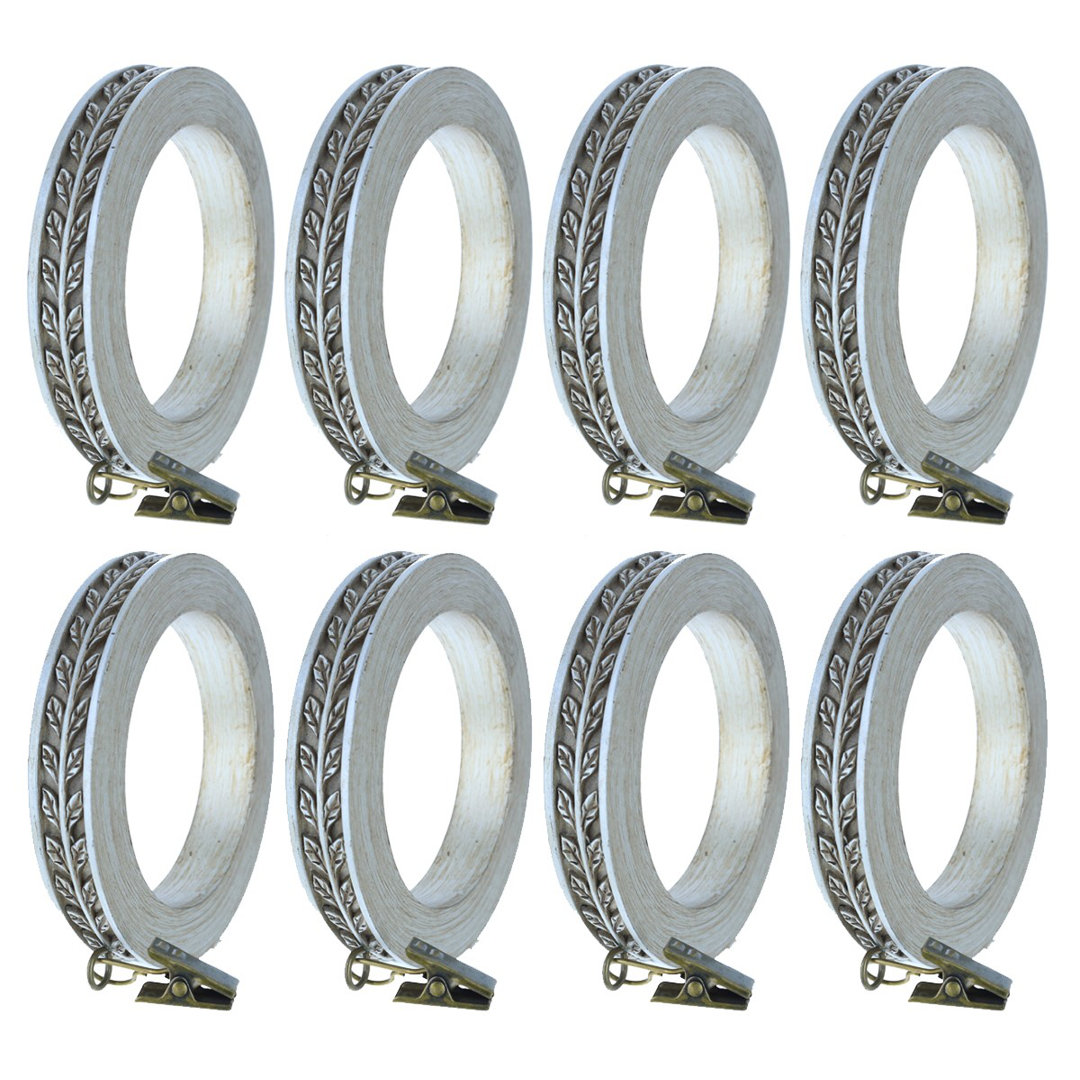 Heald Leaf Curtain Ring (Set of 8) Charlton Home® 