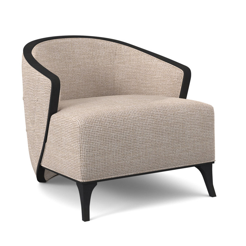 Fauteuil demi-tonneau l 30 po Peregrine, Espresso, Maya blé