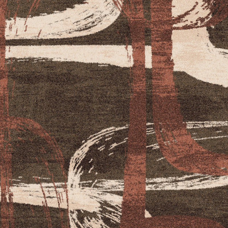 Abstrait chocolat moderne résidence Resish, Rectangle 5 pi 4 po x 7 pi 8 po