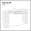 Console moderne 59,05 po avec tiroir pour le hall d'entrée avec un design à rayures verticales unique pour le vestibule du vestibule de salon, naturel-1824230709