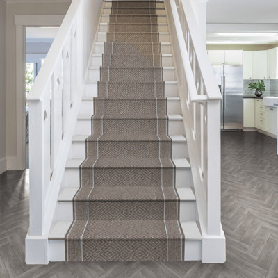 Stair Runner Geometric Machine Tufted Area Rug