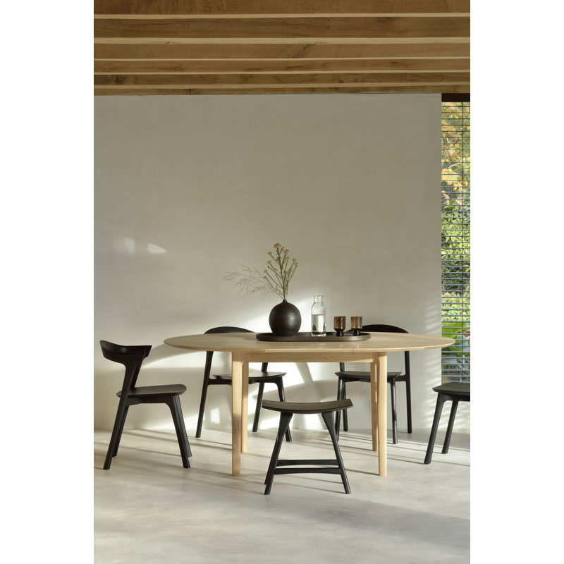Osso Solid Wood Stool, Black